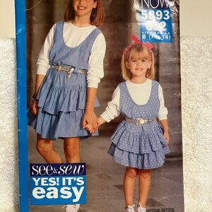 Butter Blue Layered Dress for Kids